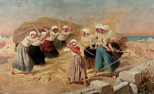 Threshing, , Charles-Alexandre Coëssin de la Fosse