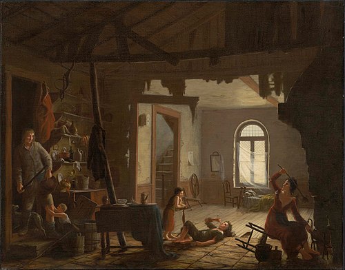Rip van Winkle Returning from a Morning Lounge, 1825, Charles Bird King