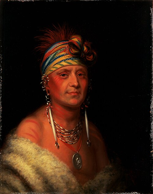 Shaumonekusse (Prairie Wolf), Oto, 1822, Charles Bird King