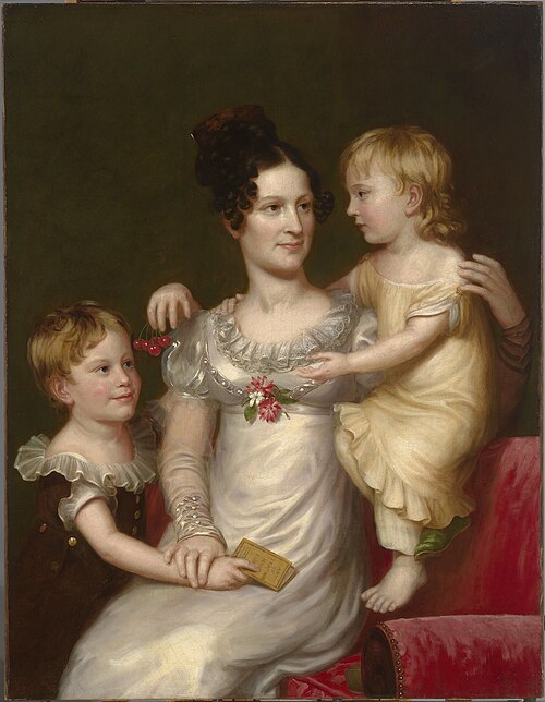 Sarah Weston Seaton with her Children Augustine and Julia, 1815, Charles Bird King