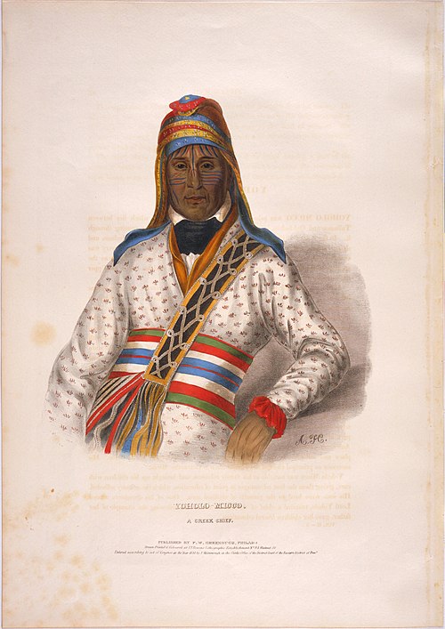 Portrait of Yoholo-Micco (c.1790-c.1844), 1840, Charles Bird King