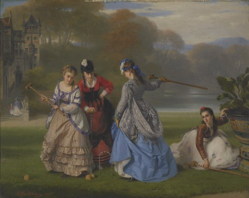 Croquet Players, 1871, Charles-Édouard Boutibonne