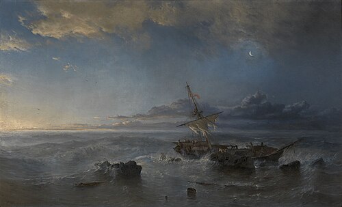 Le Matin après le naufrage, 1853, Paul Clays