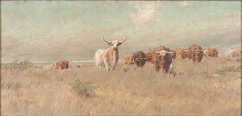 The Approaching Herd, 1902, Charles Franklin Reaugh