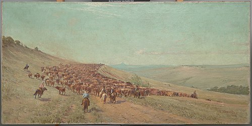 Driving the Herd, 1904, Charles Franklin Reaugh