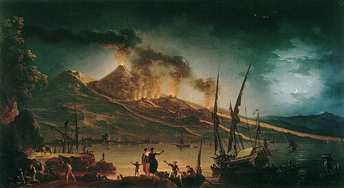 Vesuvius Erupting, 1761, Charles François Lacroix de Marseille