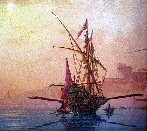 Marine au soleil couchant, 1765, Charles François Lacroix de Marseille