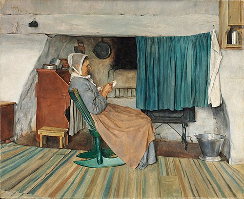 An Old Fireplace, 1882, Charles Frederic Ulrich
