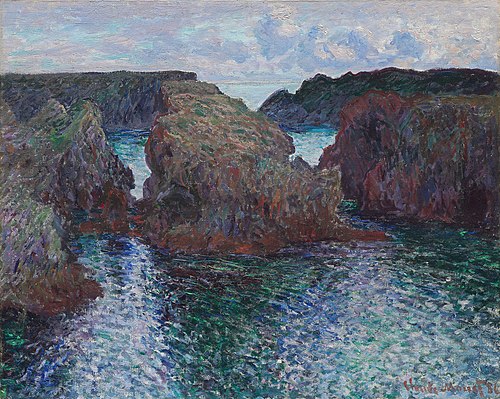 Rocks at Port-Goulphar, Belle-Île, 1886, Claude Monet