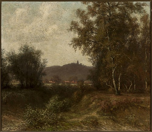 Countryside landscape with trees, 1882, Claude Monet
