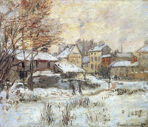 Effet de neige, soleil couchant, 1875, Claude Monet
