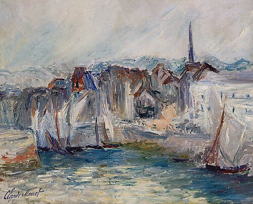 Bateaux dans le port de Honfleur, 1917, Claude Monet