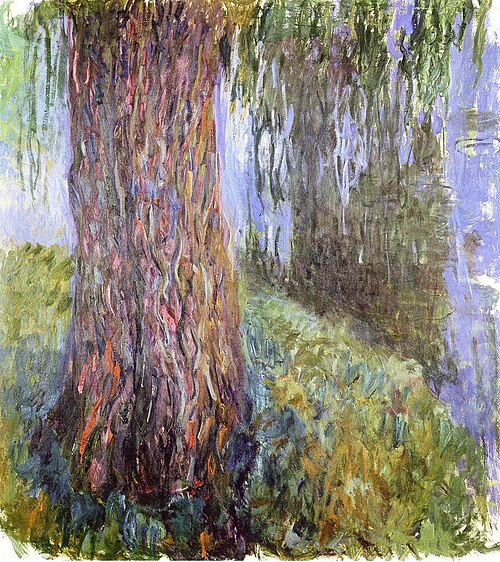 Saule pleureur et bassin aux nymphéas, 1917, Claude Monet