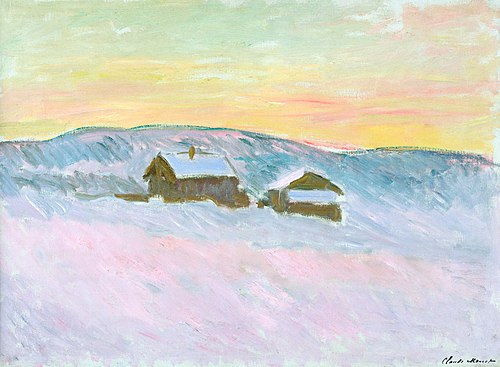 Paysage de Norvège. Les maisons bleues, 1895, Claude Monet
