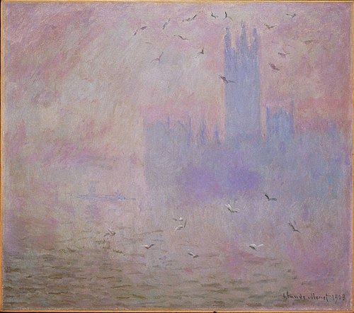 Le Parlement, les mouettes, 1903, Claude Monet