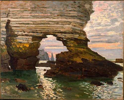 La Porte d'Amont, Étretat, 1868, Claude Monet