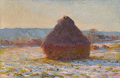 Meule, effet de neige, soleil, 1891, Claude Monet