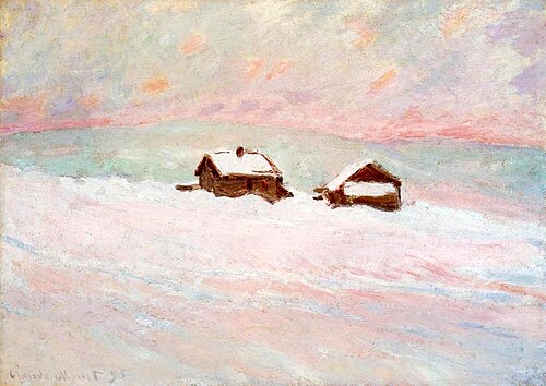 Maisons dans la neige, Norvège, 1895, Claude Monet