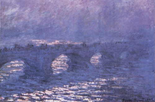 Le pont de Waterloo, effet de soleil dans la brume, 1900, Claude Monet