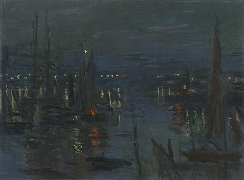 Le port du Havre, effet de nuit, 1872, Claude Monet