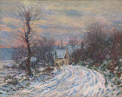 L'entrée de Giverny en hiver, 1885, Claude Monet
