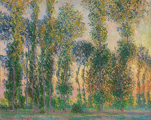 Peupliers à Giverny, 1887, Claude Monet
