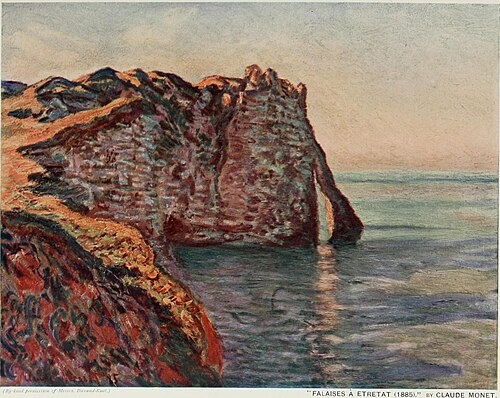The Cliff and the Porte d'Aval, 1885, Claude Monet