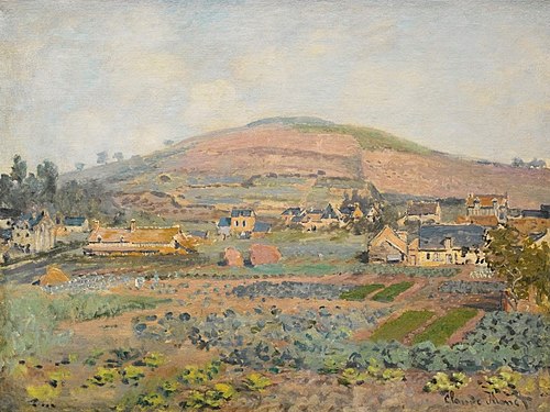 Le Mont Riboudet à Rouen au Printemps, 1872, Claude Monet