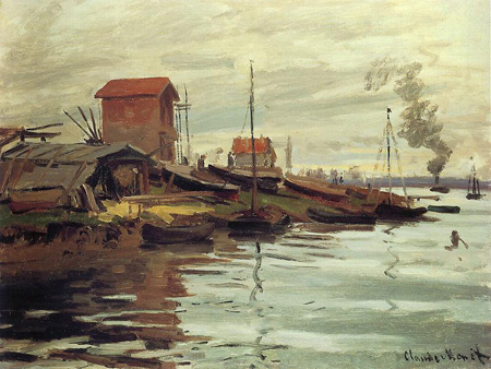 The Seine at Petit Gennevilliers, , Claude Monet