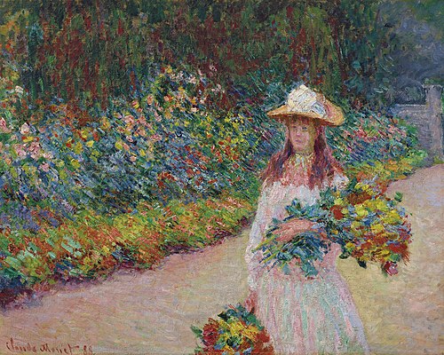 Jeune fille dans le jardin de Giverny, 1888, Claude Monet
