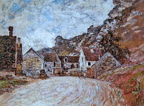 Le hameau de Chantemesle au pied du rocher, 1880, Claude Monet