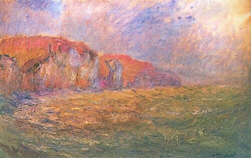 Falaises de Pourville, mer agitée, 1897, Claude Monet