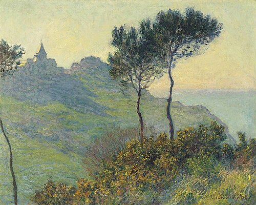 L'Église de Varengeville, soleil couchant, 1882, Claude Monet