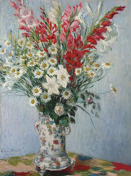 Bouquet de glaïeuls, lis et marguerites, 1878, Claude Monet