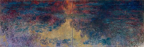 Le Bassin aux nymphéas, le soir, 1918, Claude Monet