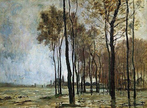 L'inondation à Argenteuil, 1872, Claude Monet