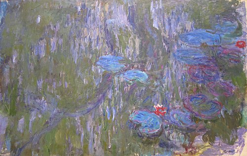 Water Lilies, Reflections of Weeping Willows, 1918, Claude Monet