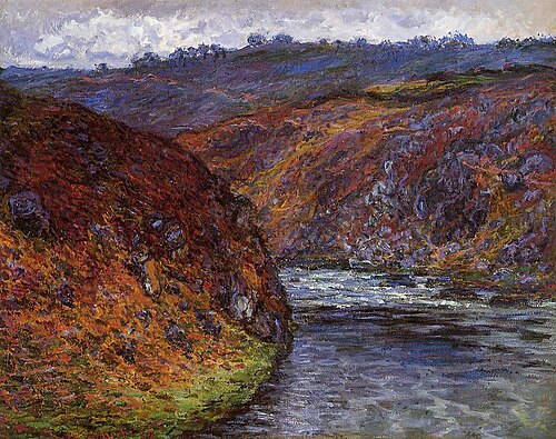 Blick auf die Creuse bei trübem Wetter, 1889, Claude Monet