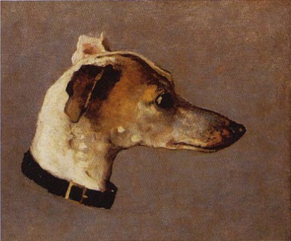 Tête de Lévrier, 1860, Claude Monet