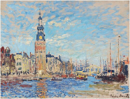 Vue de la tour Montalban, Amsterdam, 1874, Claude Monet