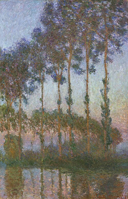 Peupliers au bord de l’Epte, crépuscule, 1891, Claude Monet