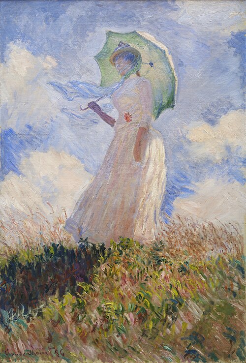 Femme à l'ombrelle tournée vers la gauche, 1886, Claude Monet