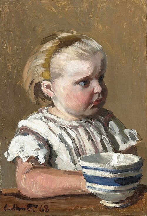 L'Enfant à la tasse, portrait de Jean Monet, 1868, Claude Monet