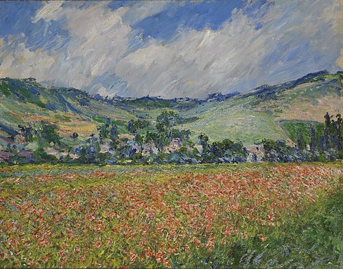 Poppy Field. Around Giverny, 1885, Claude Monet