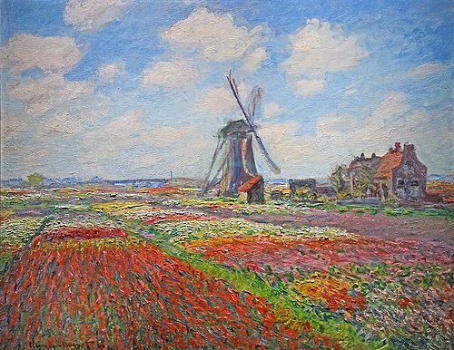 Tulip Field in Holland, 1886, Claude Monet