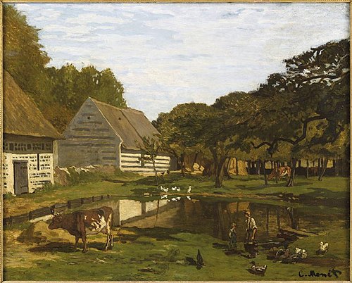 Cour de ferme en Normandie, 1863, Claude Monet