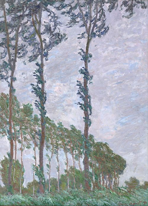 Effet de vent, série des peupliers, 1891, Claude Monet
