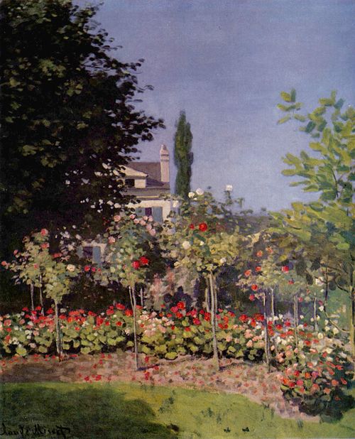 Jardin en fleurs, à Sainte-Adresse, 1866, Claude Monet