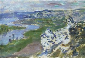 The Seine, from Chantemesle's Heights, 1881, Claude Monet