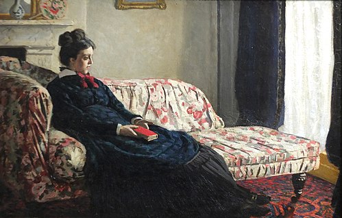 Méditation. Madame Monet au canapé, 1871, Claude Monet